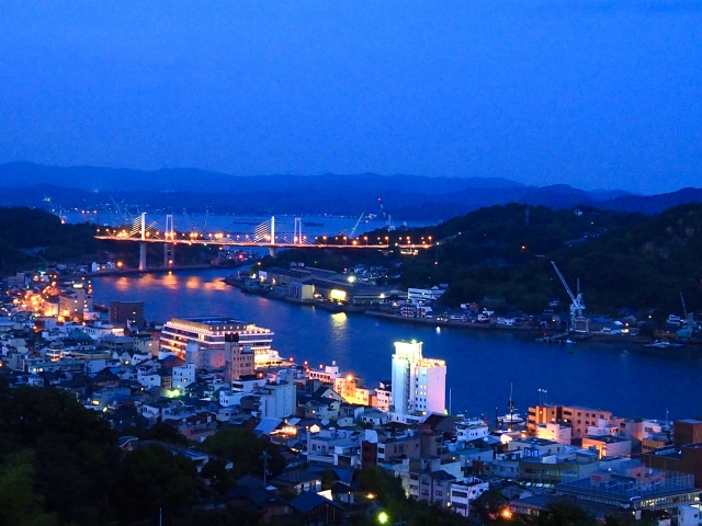 尾道水道の夜景