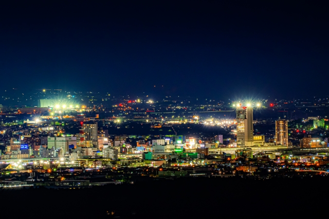 郡山市の夜景写真