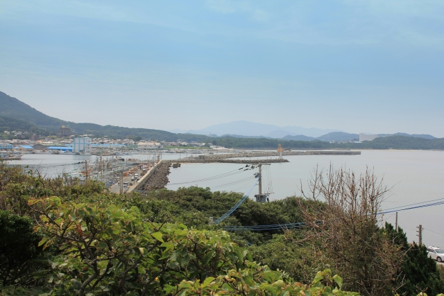 鐘崎漁港の風景