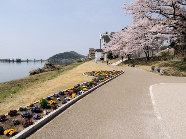 木曽川沿いの風景