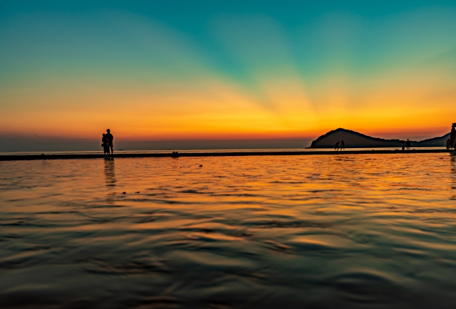 香川県父母ヶ浜の夕景