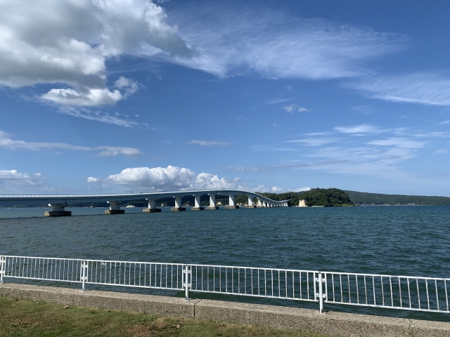 能登大橋と能登島の風景