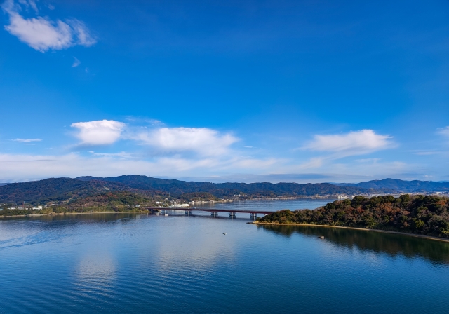 浜名湖を一望する舘山寺からの眺め