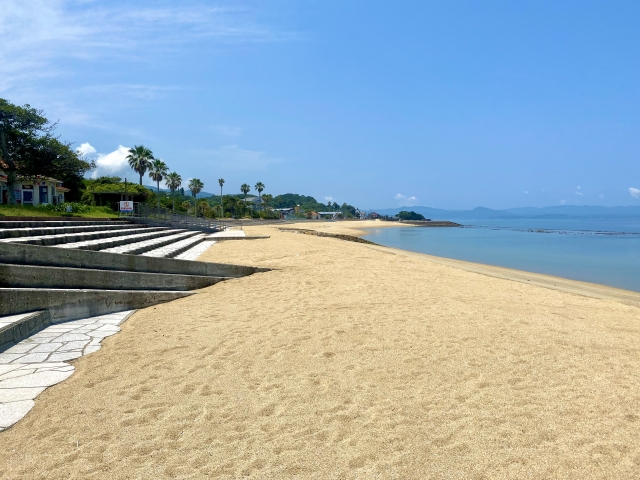 天草市四郎ヶ浜ビーチの風景