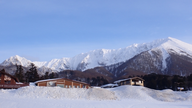 雪の大山の景色