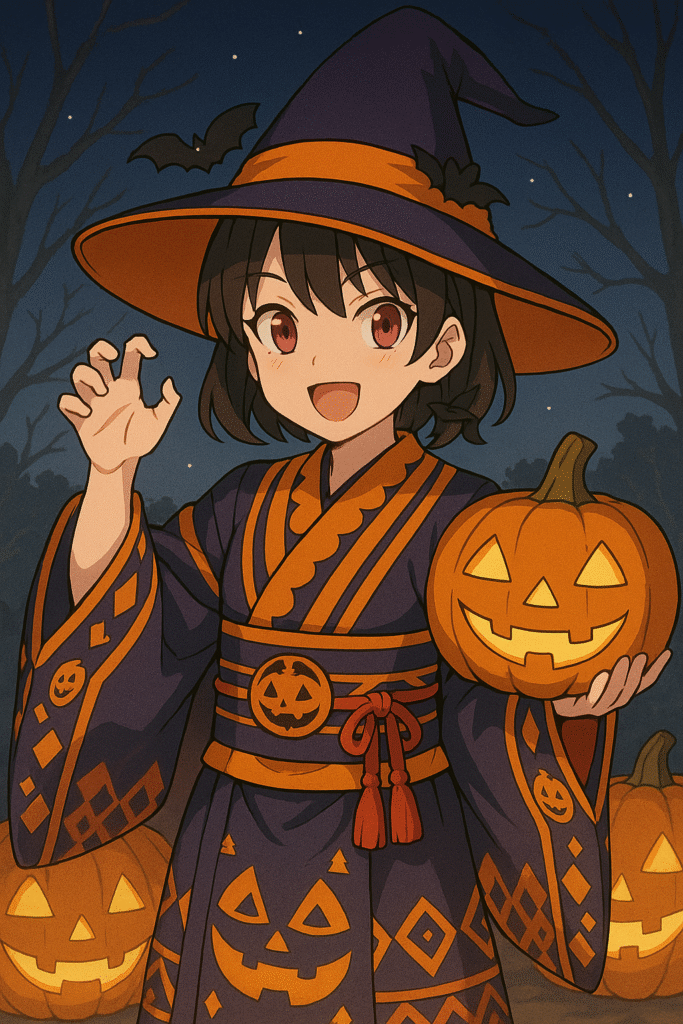 津軽の伝統衣装をハロウィン風にアレンジのイメージ