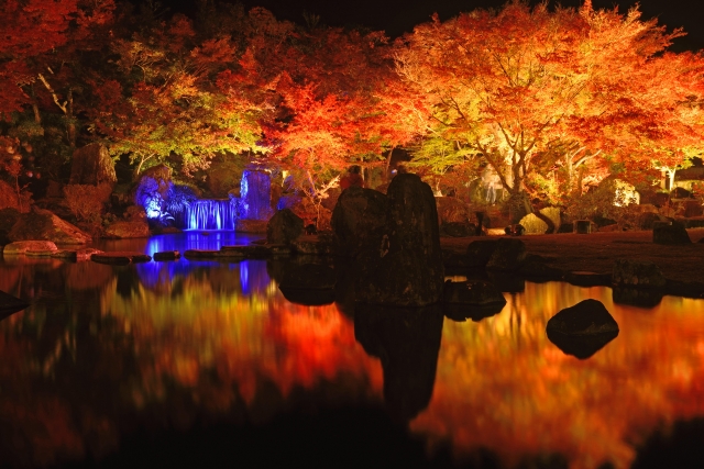 Yabakei Dam and Keisekien Illumination