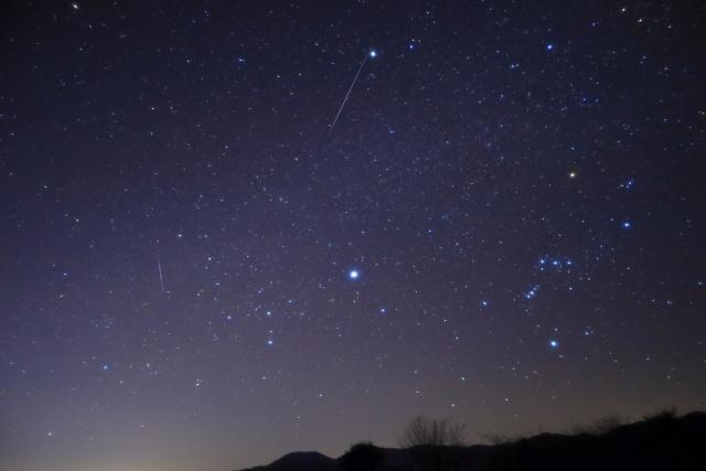 Winter Triangle and Quadrantids meteor shower