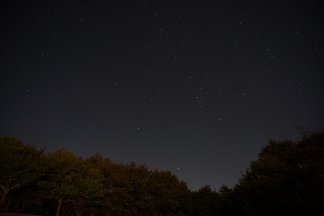 Night sky at Mineyama Highland